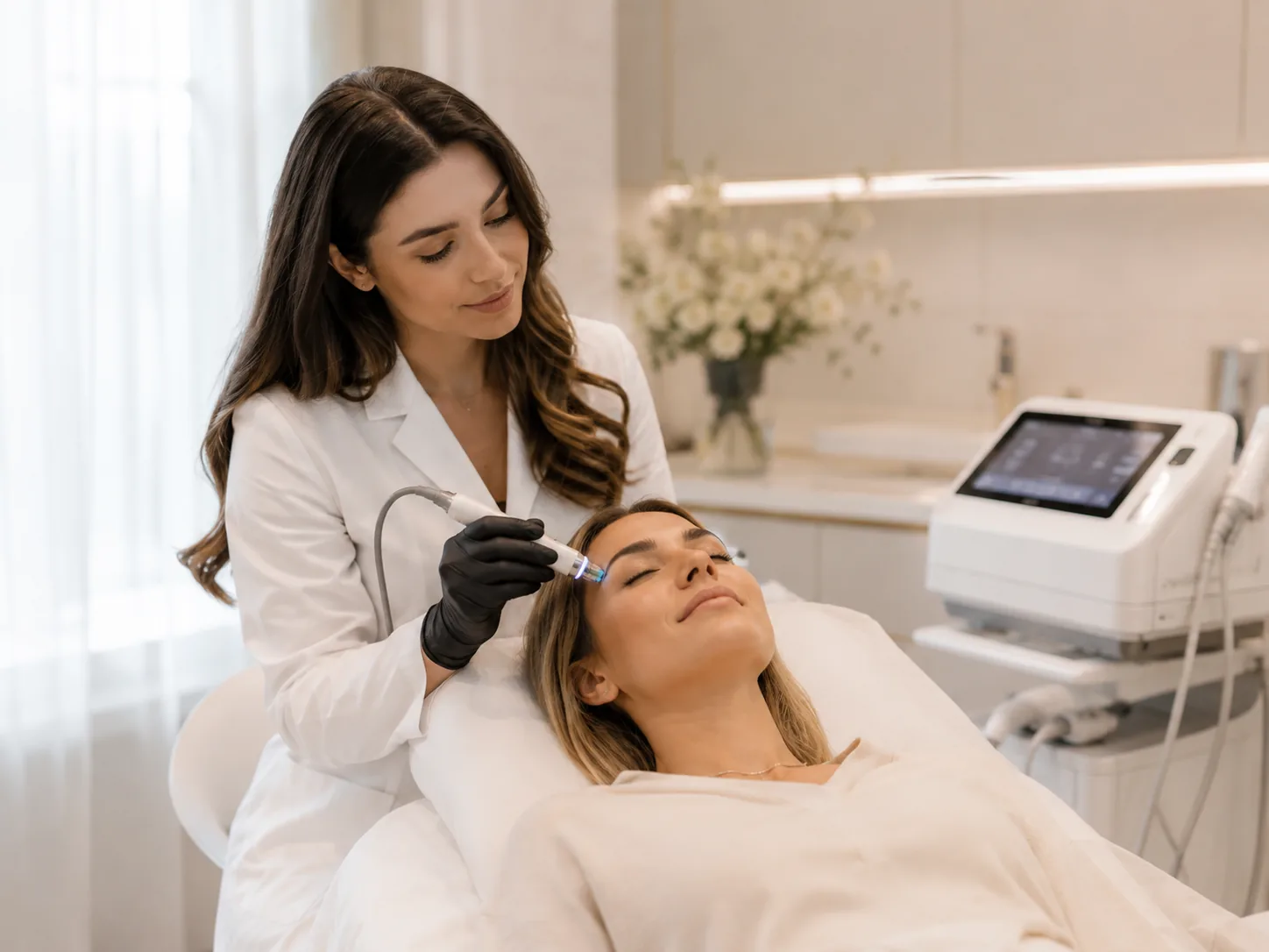 Heller Behandlungsraum bei AESTHORA für Botulinum, Filler, Skinbooster und medizinische Hautpflege