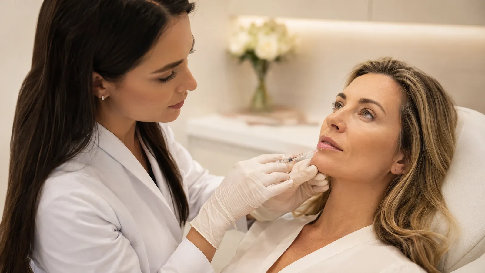 Dermalfiller Elegante Praxisatmosphäre für Dermalfiller bei AESTHORA